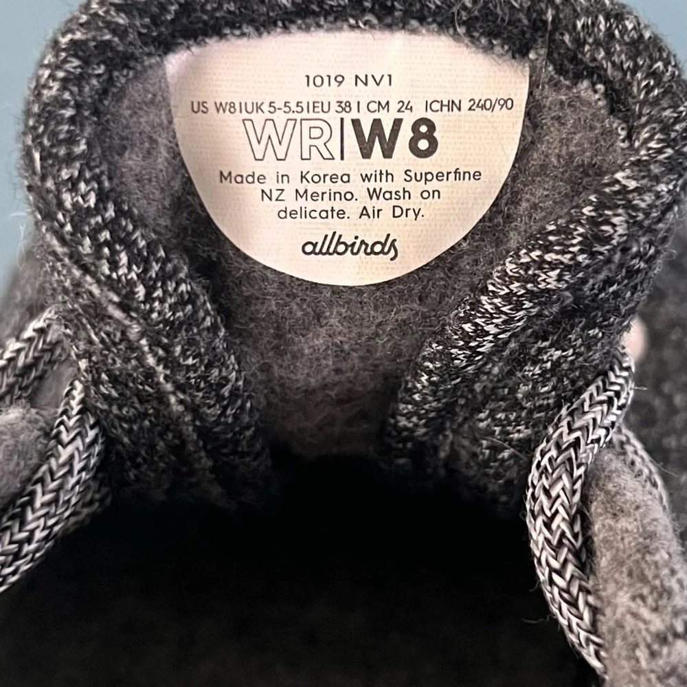 Allbirds Wool Runners‎ Natural Grey Lace Up Sneakers